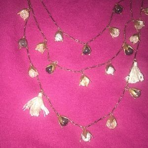 Tassel and bead necklace